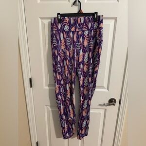 POP Fit New Harlow Leggings Puprle Pink Turqouise Pockets 2XL